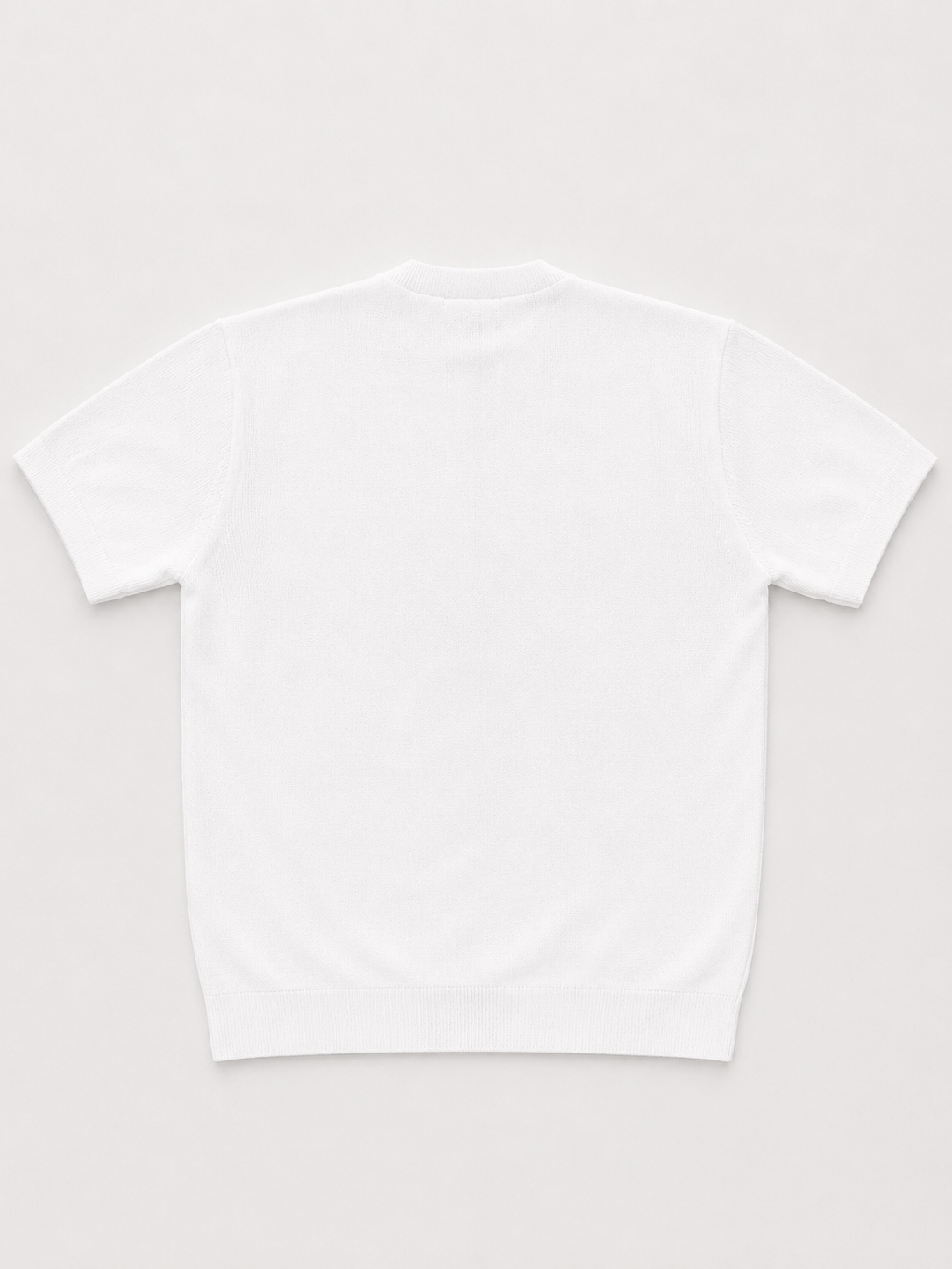 KNITTED T SHIRT (WHITE)