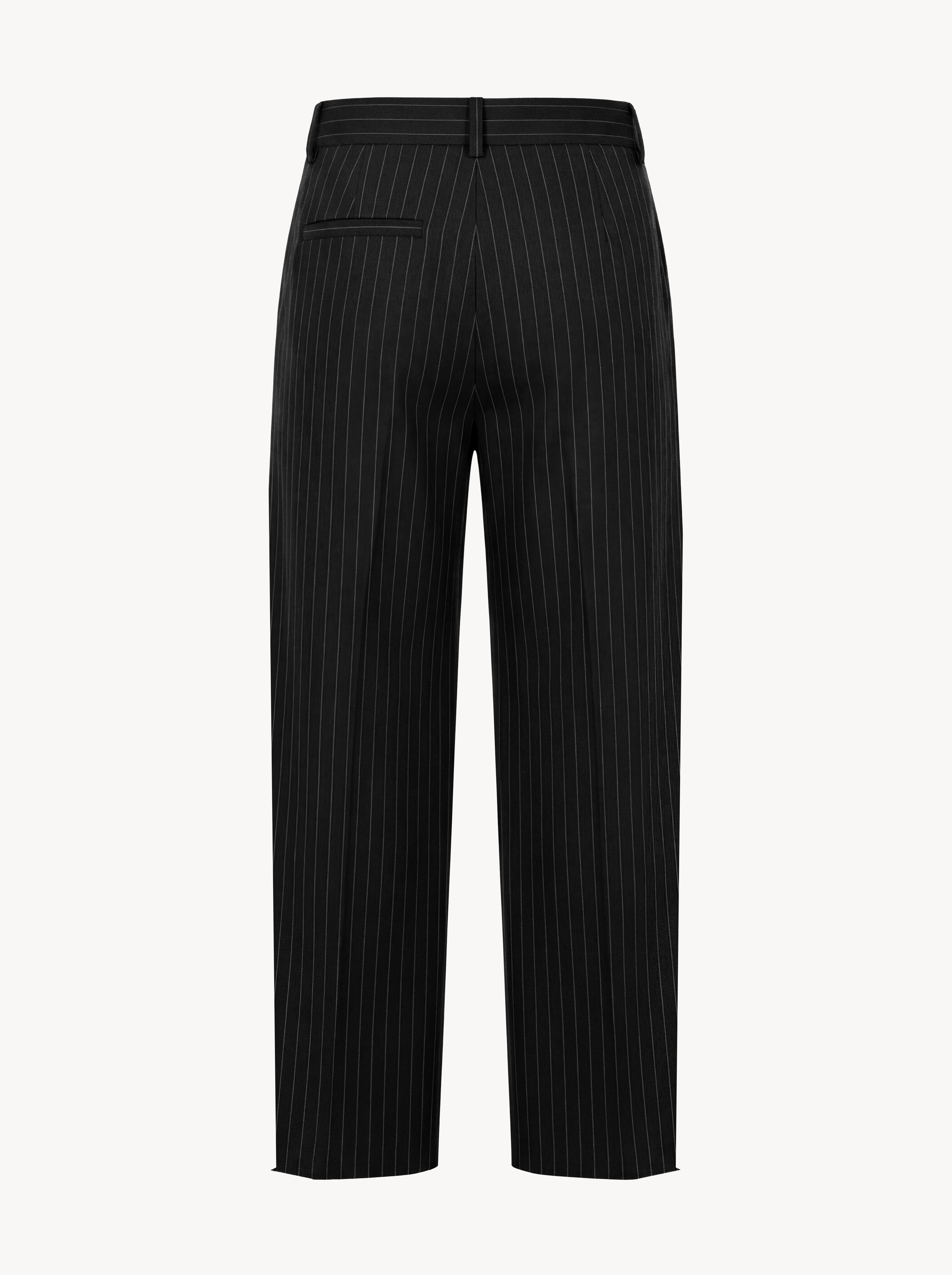 Men Stripe Black Pants
