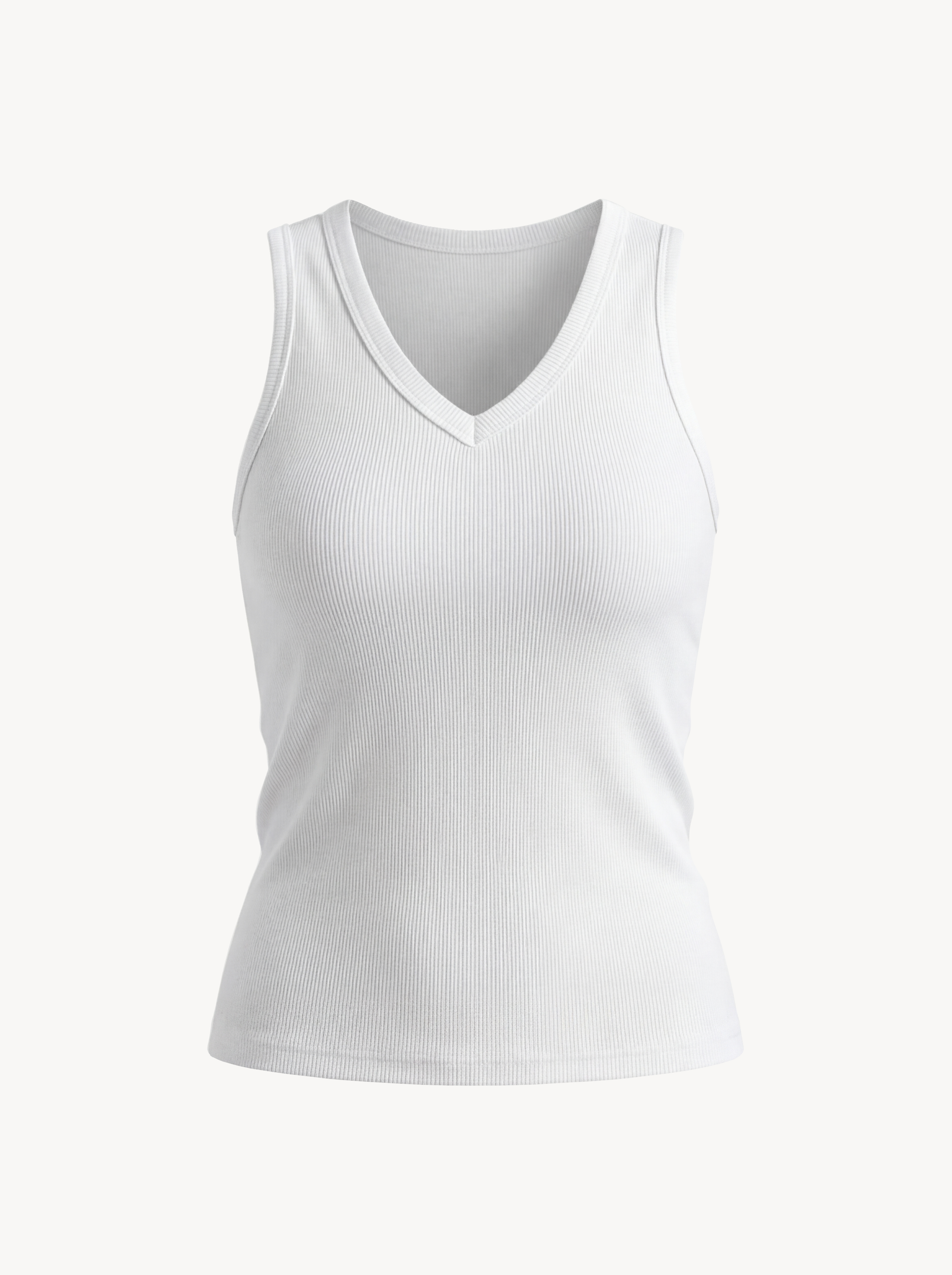 V-Neck White Top