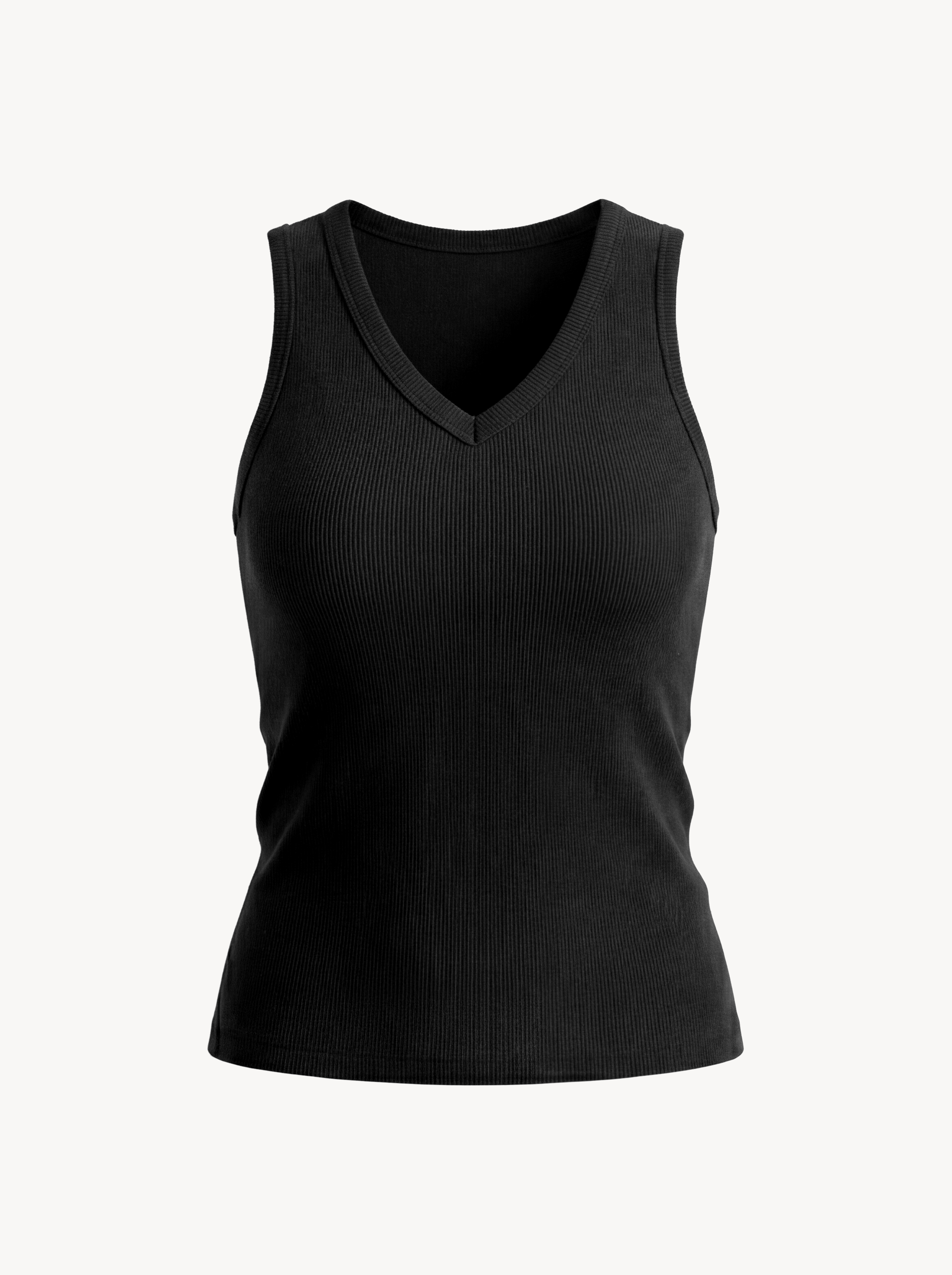V-Neck Black Top