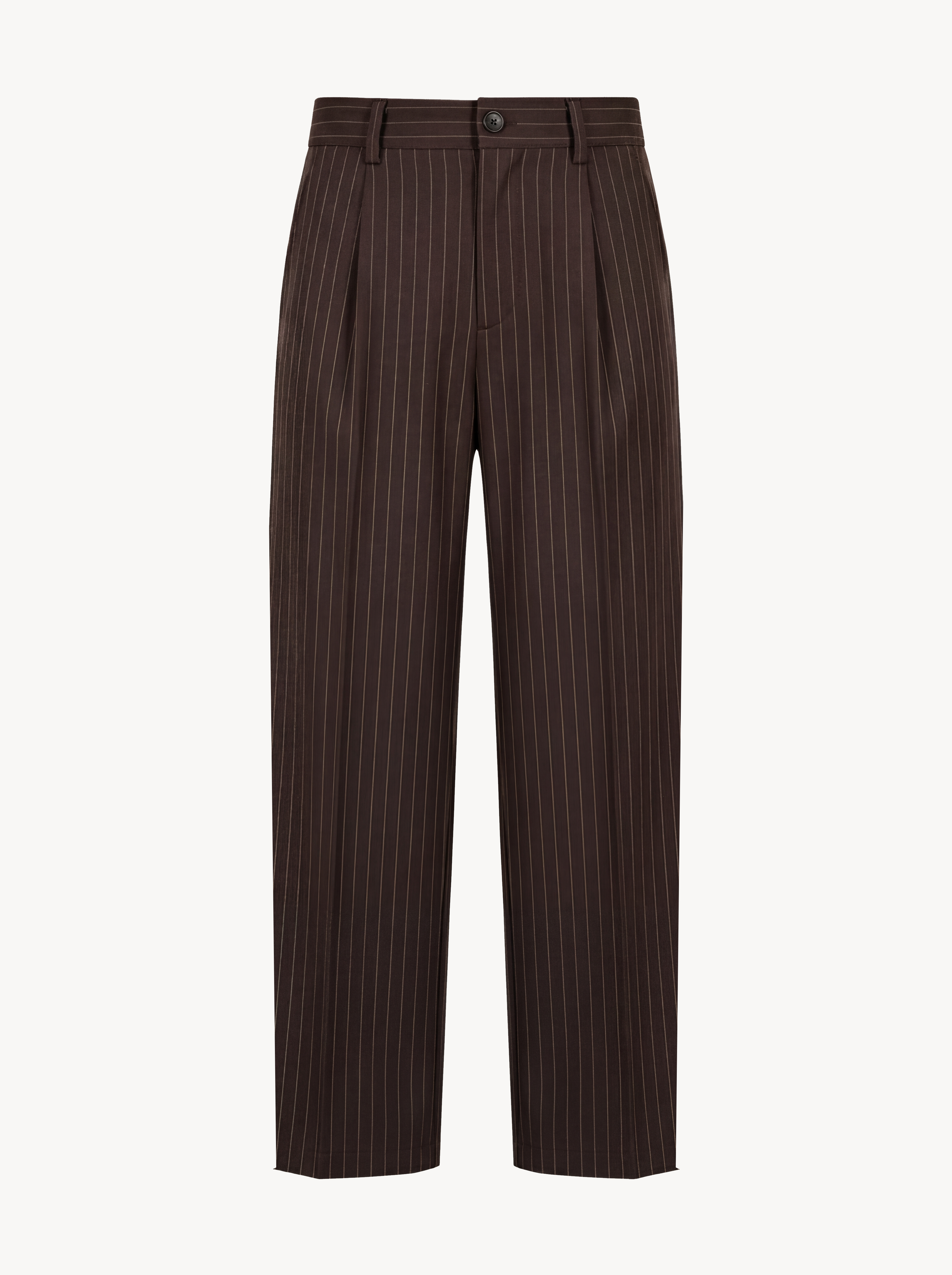 Men Stripe Brown Pants