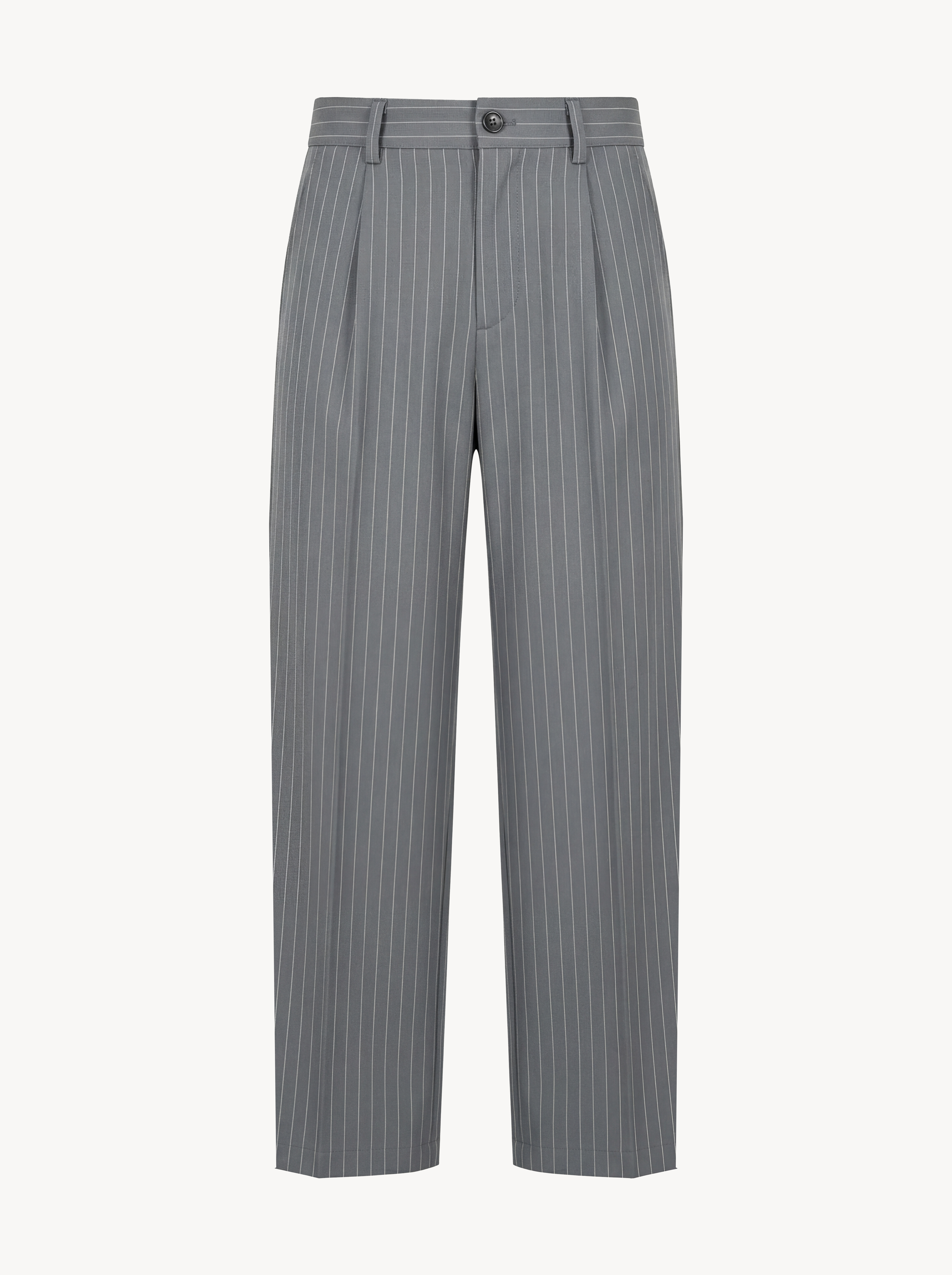 Men Stripe Grey Pants