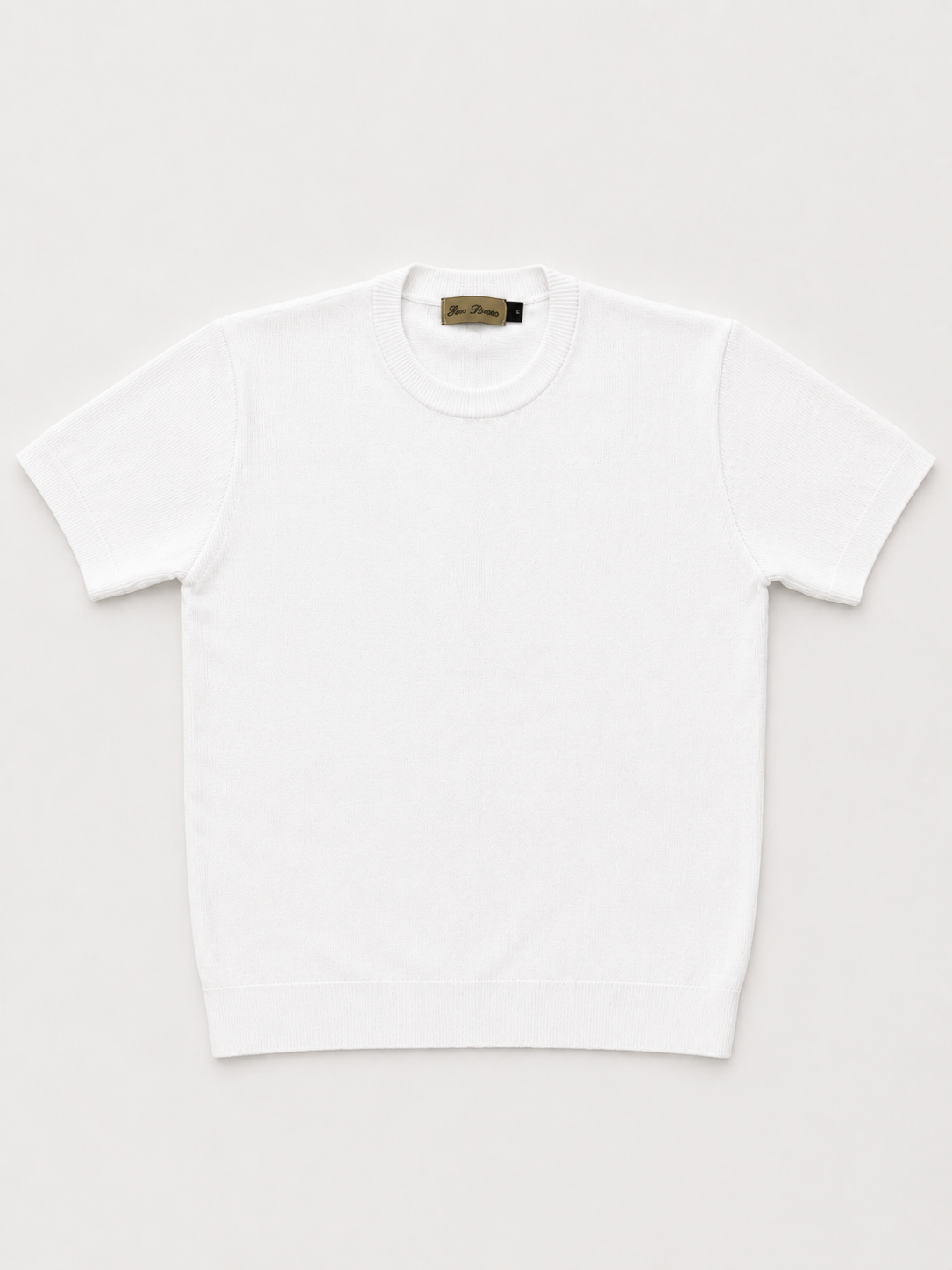 KNITTED T SHIRT (WHITE)