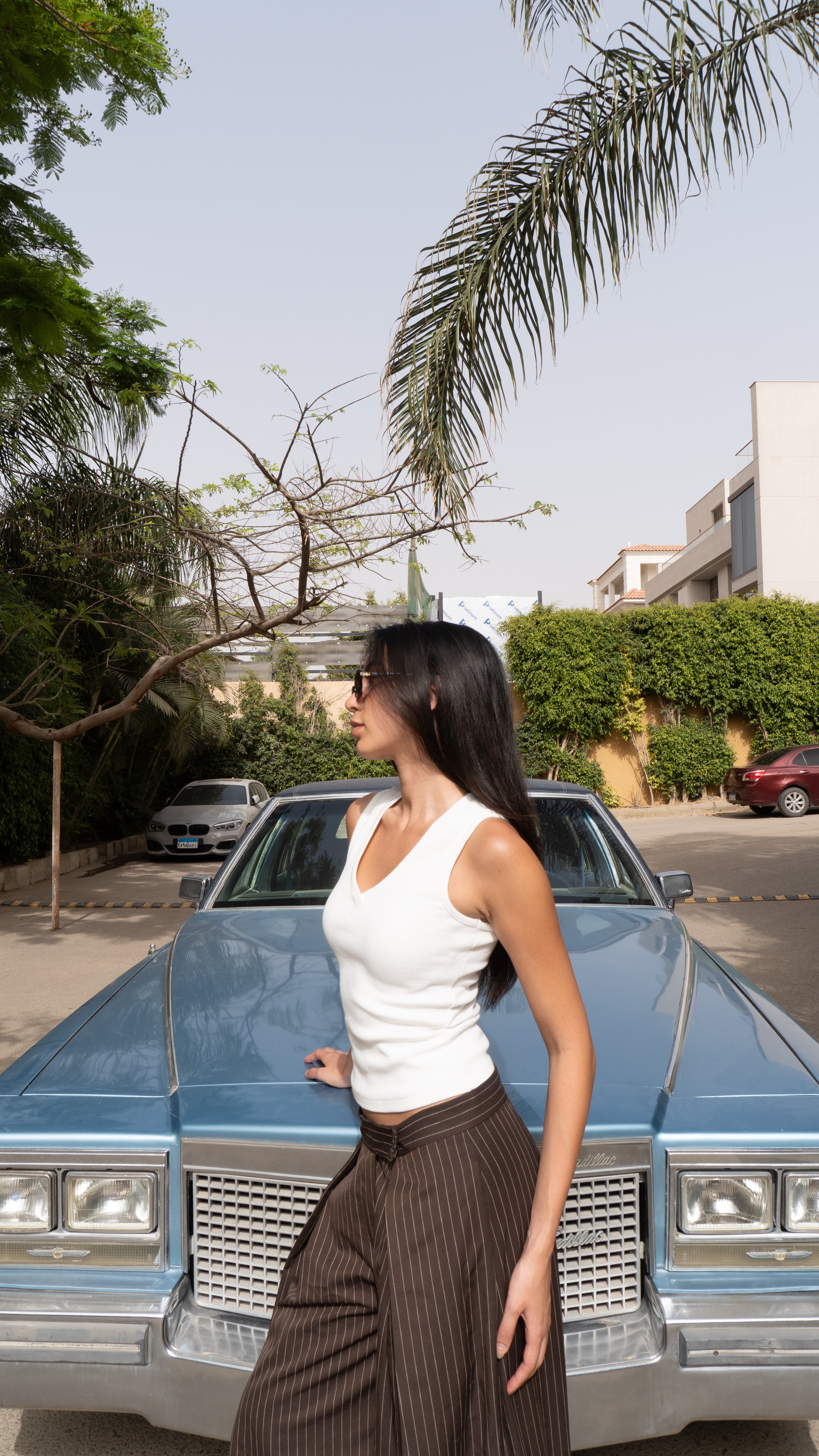 V-Neck White Top