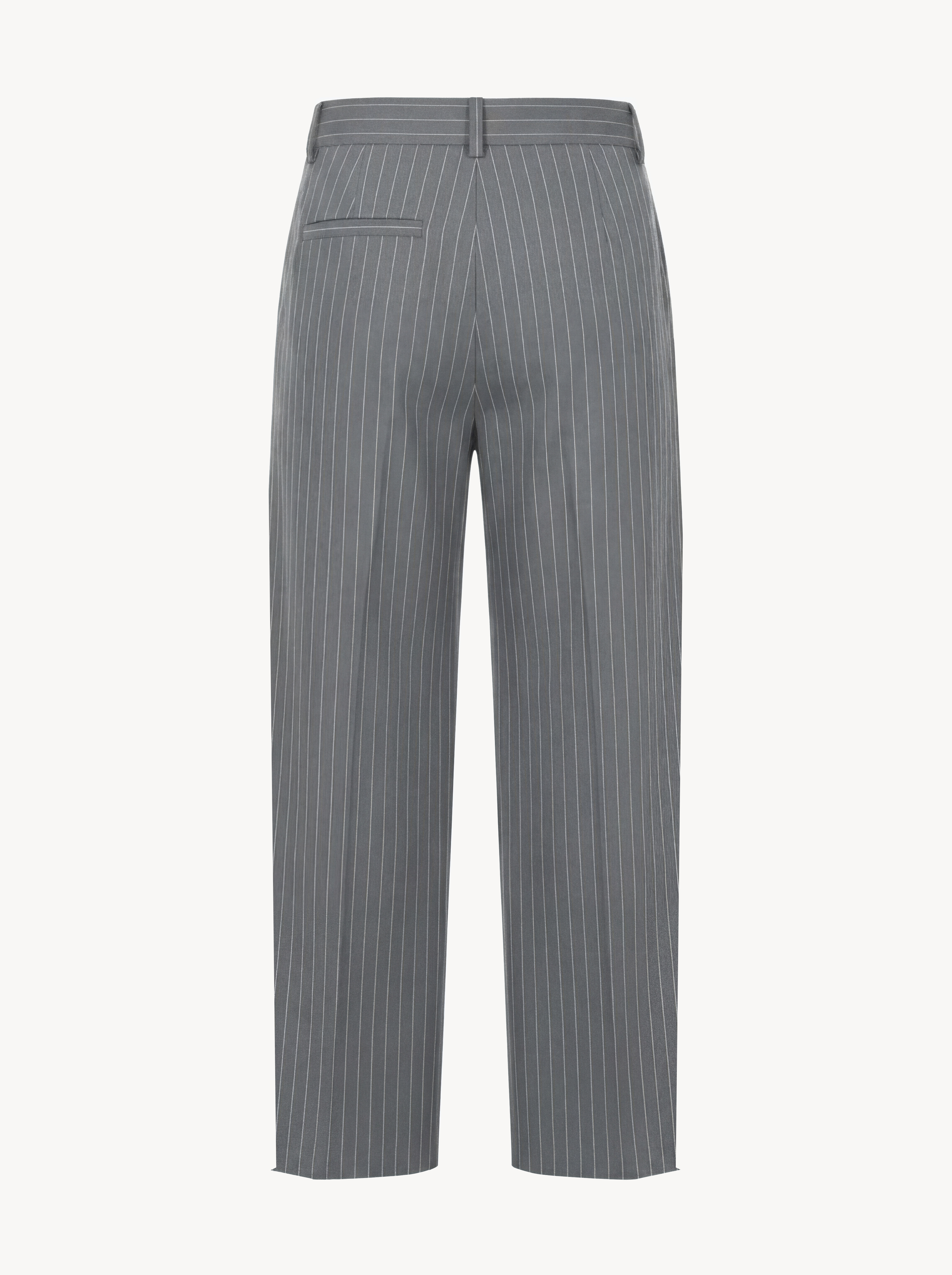 Men Stripe Grey Pants