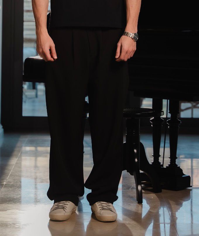 Men Black Tailored Pants