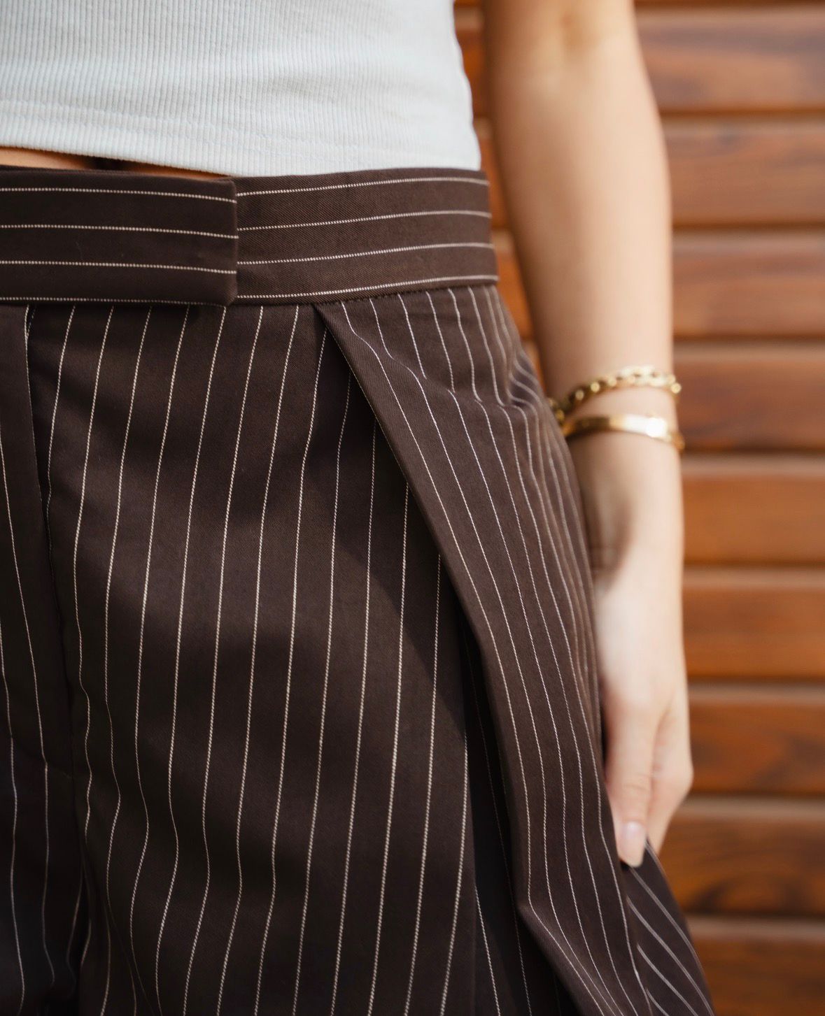 Butterfly Brown Striped Pants