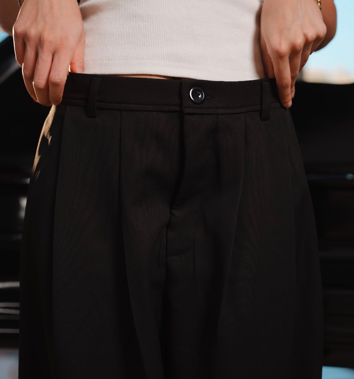 Women Black Tailored Pants